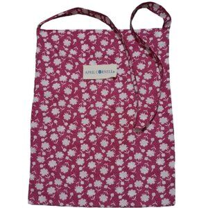 April Cornell Boho Cottagecore Pink Floral Cotton Tote Bag New Without Tags